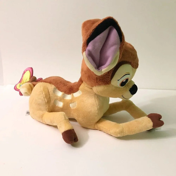Disney Store Exclusive  Bambi with Butterfly on Tail 14 Inch Long Plush - Picture 6 of 14